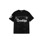 Kleidermafia Majica Oversize Brooklyn T-shirt - Black and Anthracite črna