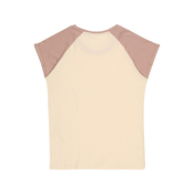 Girls Contrast Raglan Tee whitesand/duskrose