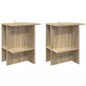 vidaXL Klubska miza 2 pcs Sonoma hrast 40 x 30 x 49 cm Inženirski les