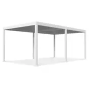 Bioklimatska pergola Antares — Samostoječa/3.6 x 6/Bela/Električni motor in LED luči