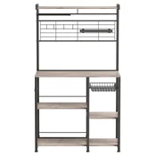 Songmics Kuhinjska polica 42x90x1673 cm siva-bež