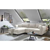 Livetastic KOTNA GARNITURA S POSTELJNO F, slonova kost tekstil