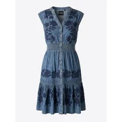 KOROSHI Dolga srajca  moder denim / temno modra