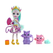 MATTEL Mattel, Enchantimals Deanna Dragon Mini lutka s tremi figurami zmajev in dodatki, Večbarvno, (21552355)