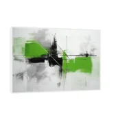 Canvas Slika na platnu Dinamicno zelenilo 3, Sa ramom, 120 x 80 cm, Beli