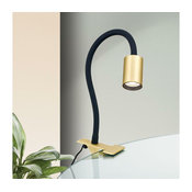 ORION LED svjetiljka s kopcom Kurt mat mesing - Radna soba/ured - Moderan - mat mesing, crna - Metal