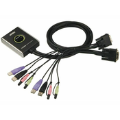 ATEN KVM stikalo 2:1 mini DVI/USB/AVDIO s kabli CS682 Aten CS682-AT