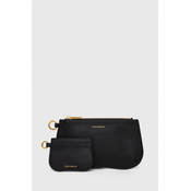 Kožna torbica Coccinelle za žene, boja: crna