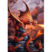Trefl - Puzzle Premium Plus: Anne Stokes - Fire Dragon - 1 000 kosov
