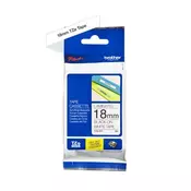 Brother Trak TZE-241, 18 mm, bel/črn, laminiran, dolžina 8 m