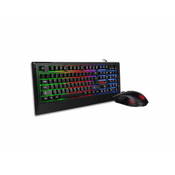 THERMALTAKE eSPORTS Challenger Gaming tastatura + Miš, USB, US, RGB, Crni