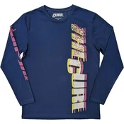 The Cure Glitched Logo Sleeve Print Denim Blue XL Majica