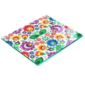 shumee Kaljena večnamenska dekorativna steklena tabla z etničnim vzorcem 60x52 cm