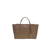 GUESS Nakupovalna torba Guess Cabas Marissa Monogramme Latte Logo bež