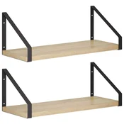 vidaXL Stenske police 2 kos Sonoma hrast 40 x 16 x 15,5 cm