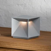 Sigor LED namizna svetilka Nutalis, megleno siva, IP54, z možnostjo zatemnitve - Sodobni - svetlo siva - Aluminij