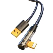 shumee Angled iPhone Lightning - USB kabel za polnjenje in prenos podatkov 2.4A 1.2m črn