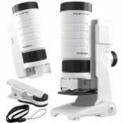 VERKGROUP Namizni LED UV mikroskop 60-200x za mobilne telefone, (5000245964)