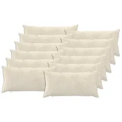 vidaXL Prevleka za blazino 12 pcs HEERLEN Krem 40 x 80 cm Mikrofibra