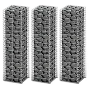 VIDAXL set žičnih košar iz žic galvaniziranega jekla 25x100 cm