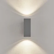 Deko-Light LED zunanja stenska svetilka ShoreLine Pro Square up/down, svetlo siva - Sodobni - Aluminij