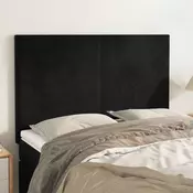 Uzglavlje Crno 144x5x118/128 cm Baršunasto