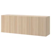 BESTA Sestav visečih omaric, imitacija beljenega hrasta/Lappviken imitacija beljenega hrasta, 180x42x64 cm