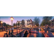 Ravensburger Večer v Amsterdamu Panorama Puzzle 1000 kosov