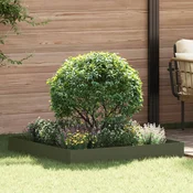 Vidaxl Robovi trave 100 x 100 x 20 cm Jeklo Olivno zelena
