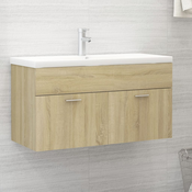 shumee Vanity Unit hrast sonoma 90x38,5x46 cm iverne plošče