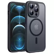 Hibridna maska PureFrost MagSafe za iPhone 12 Pro Max - black