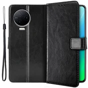 GS Ovitek za Infinix Note 12 2023, denarnica, črna