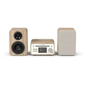 Cisti klasicni stereo mini beli / mikro hrastov, stereo sistem