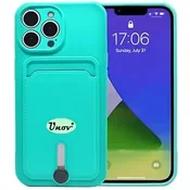 SILIKONSKI OVITEK ZA KARTICE IN DENARNICA ZA APPLE IPHONE 13 PRO 6,1 TURKIZNA BARVA