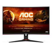 AOC G2 C27G2ZE/BK racunalni monitor 68,6 cm (27) 1920 x 1080 pikseli Full HD LED Crno, Crveno