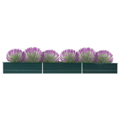 Visoka greda pocinkano jeklo 480x80x45 cm zelena