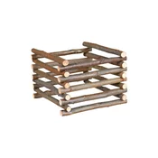 Nosilec za seno - leseni z lubjem - 15 × 11 × 15 cm