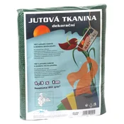Tkanina iz jute - 1,3 x 1 m temno zelena