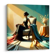 Slika umetniški svetlobni toni - 50x50