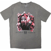 Sleep Token Majica Skulls & Flowers Stone Wash Unisex Grey L