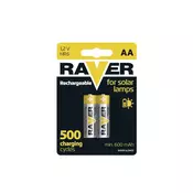 EMOS polnilna baterija AA RAVER (NiMH/1.2V/600mAh), 2 kosa