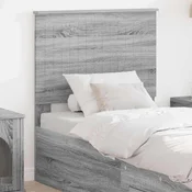 Vidaxl Vzglavje z vzglavjem Siva Sonoma 80 cm Konstruiran les