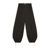 Bershka Hlače z naborki  siva / temno siva / črna