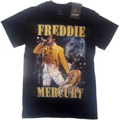 Freddie Mercury Majica Live Homage Unisex Black S