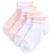 Puma Quarter Socks 2 Pack Youth, White, Size 31-34, Clothing