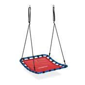 Northix Kvadratna gnezdo gugalnica rdeča jekleni okvir 150 kg