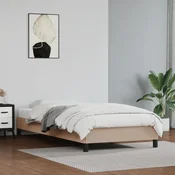 shumee vidaXL Posteljni okvir Cappuccino 90x200 cm umetno usnje