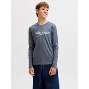 Jack & Jones Junior Majica JJTom svetlo modra / bazaltno siva / oranžna / bela