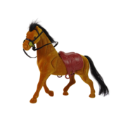 slomart Figurica konja LEAN TOYS, rjavi žametni, s sedlom