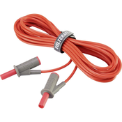 VOLTCRAFT Visokofleksibilni varnostni merilni kabel [lamelni vtič 4 mm-lamelni vtič 4 mm] 5 m rdeče barve MSB-501 10 A